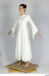 Whole Body Woman White Costume photo references